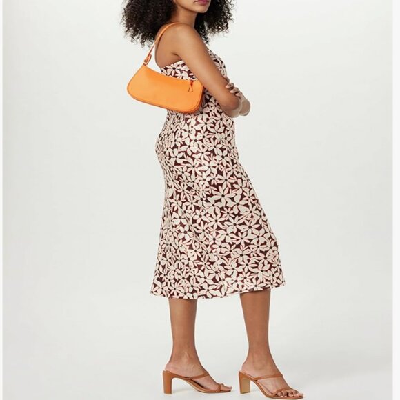 NWT The Drop Women's Danica Strapless Midi Dress, Chocolate Daisy Print, XS - Picture 5 of 6